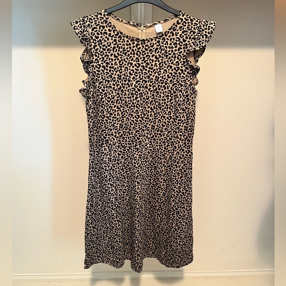 Old Navy Tan and Black Leopard Dress